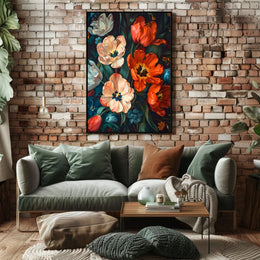 Vibrant Floral Symphony Wall Art Print