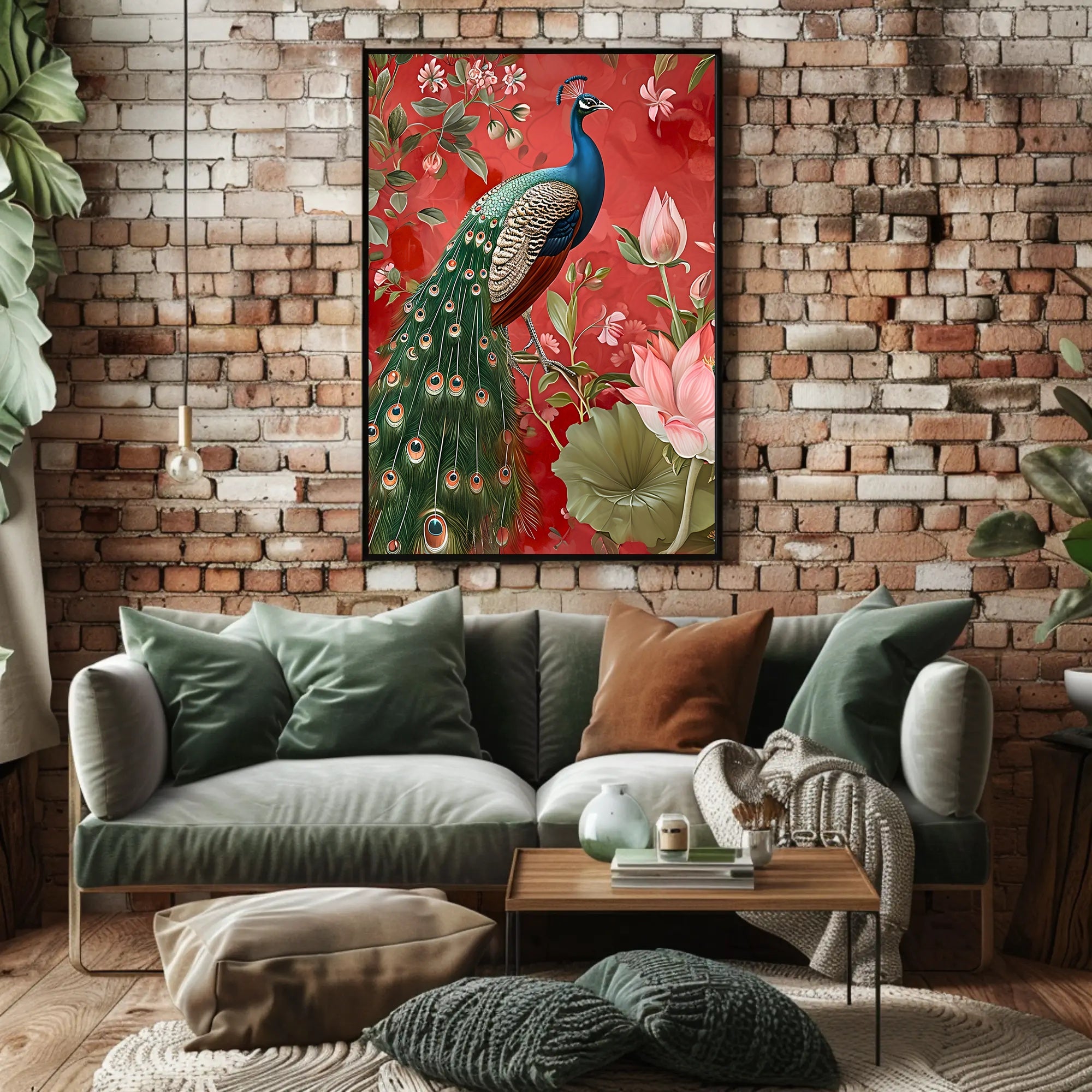 Peacock Elegance: Exotic Animal Art Poster