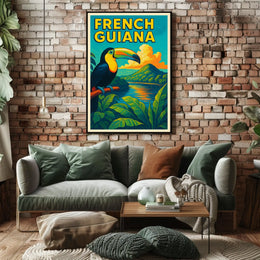 French Guiana Tropical Paradise Poster