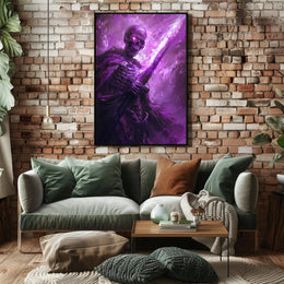 Enchanted Skeleton Warrior Art Print Poster for Home Decor PosterGoat