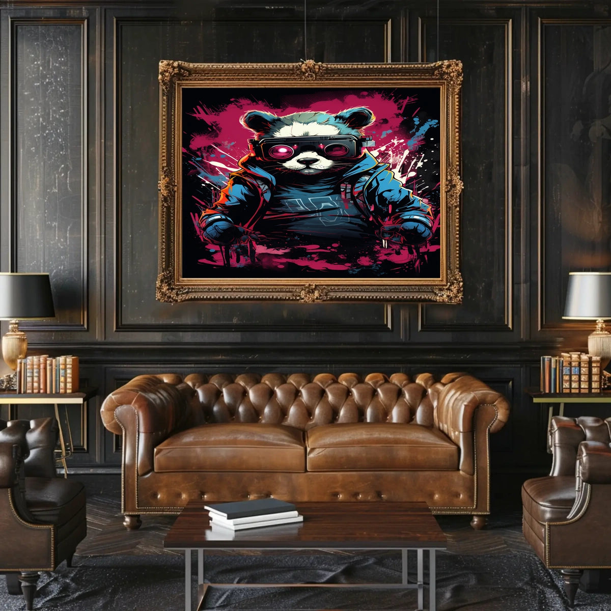 Cyberpunk Panda Poster