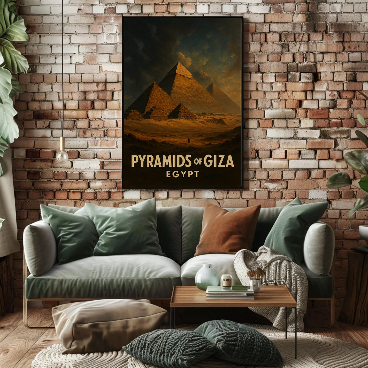 Giza Pyramids Egypt Travel Photorealism Heritage Architecture Iconic Monuments Majestic Desert Sky Poster