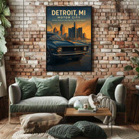 Detroit, Mi Motor City Poster