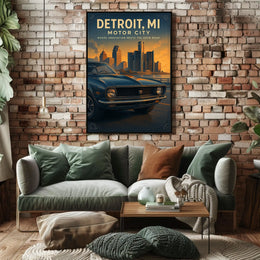 Detroit, Mi Motor City Poster