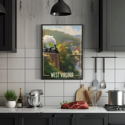 West Virginia United States Vintage Poster