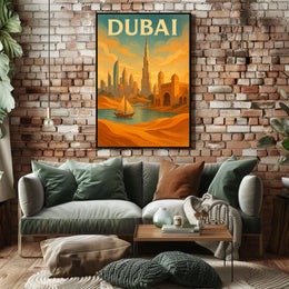 Dubai Poster Fusion Tradition And Modernity For Home Decor