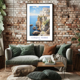 Cinque Terre Coastal Serenity Travel Poster PosterGoat