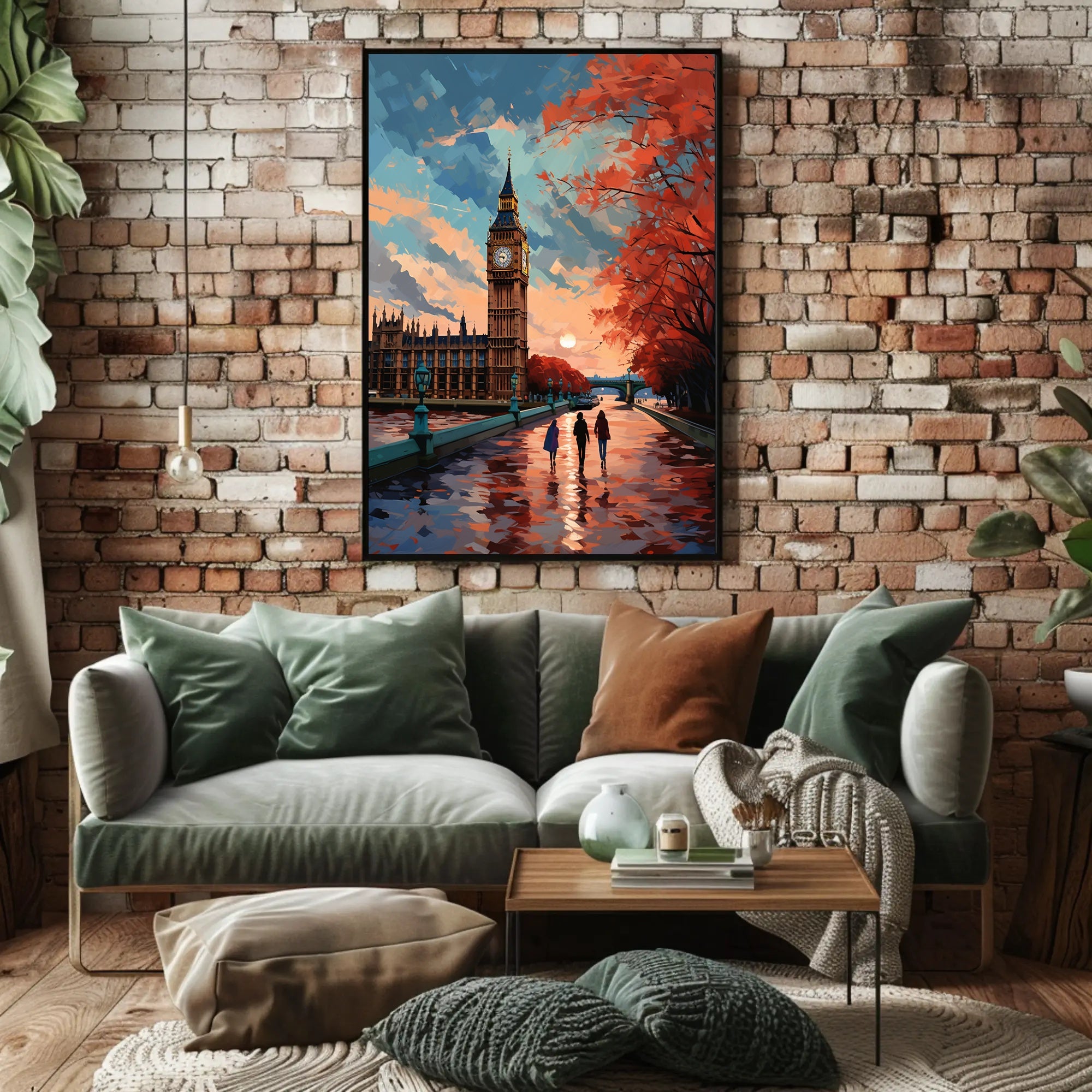 Autumn Stroll By Big Ben Poster PosterGoat
