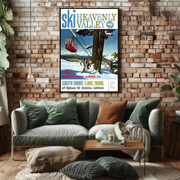 Ski Heavenly Valley Poster PosterGoat