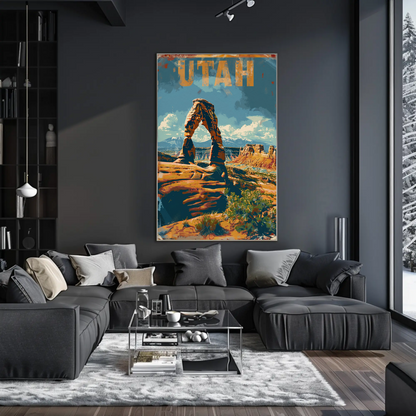 Utah Arches National Park Landscape Travel Poster