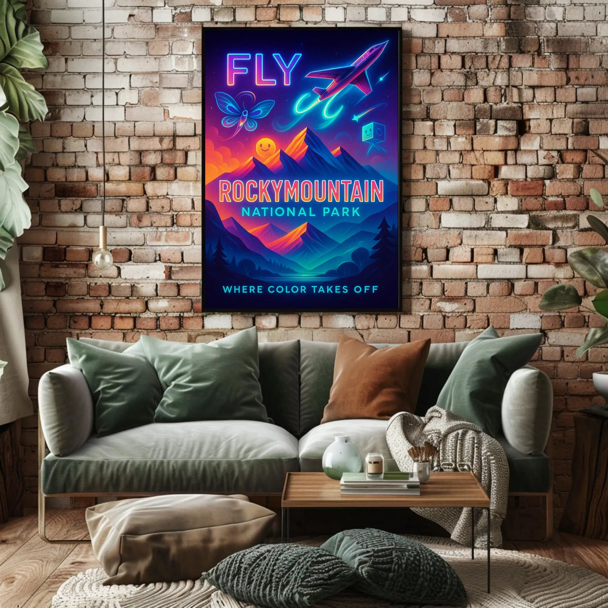 Fly to Rocky Mountain National Park Poster