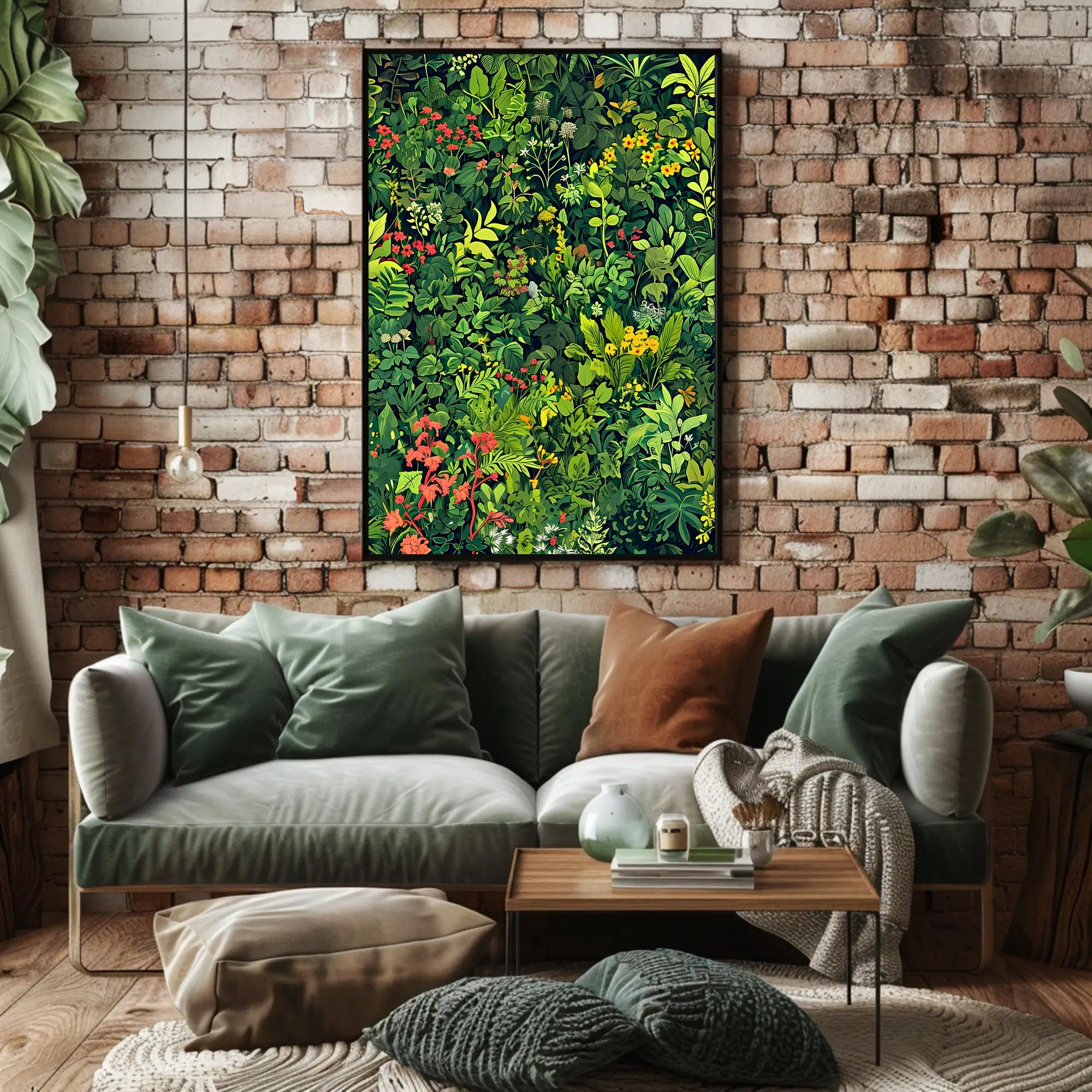 Lush Botanical Illustration Poster for Nature Lovers