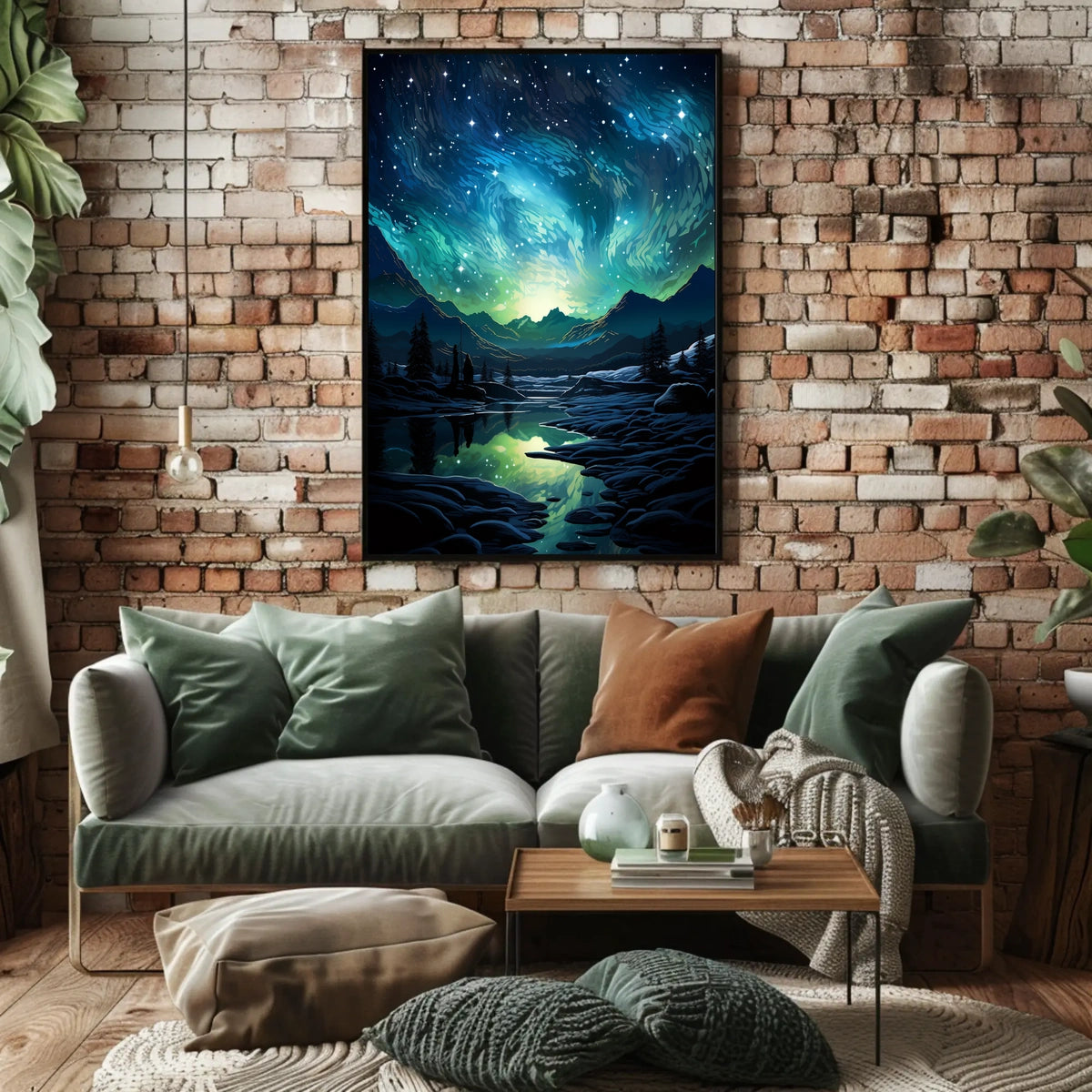 Aurora Borealis Nightscape Masterpiece Artistic Poster