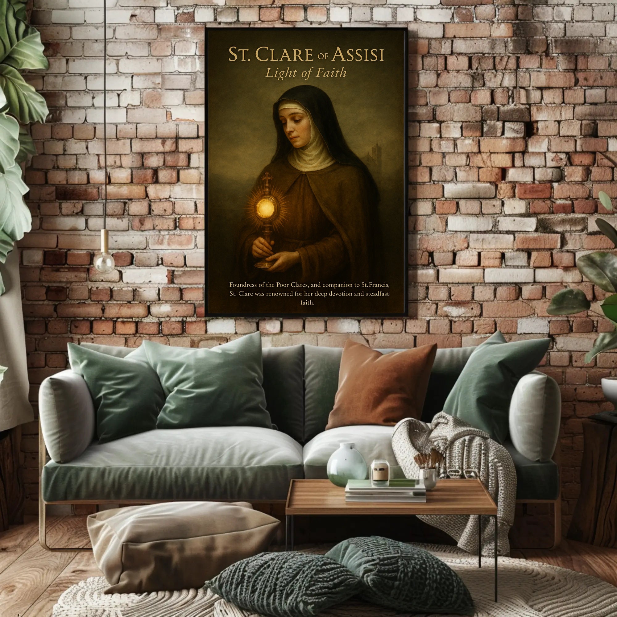 St. Clare Of Assisi Light Of Faith Poster