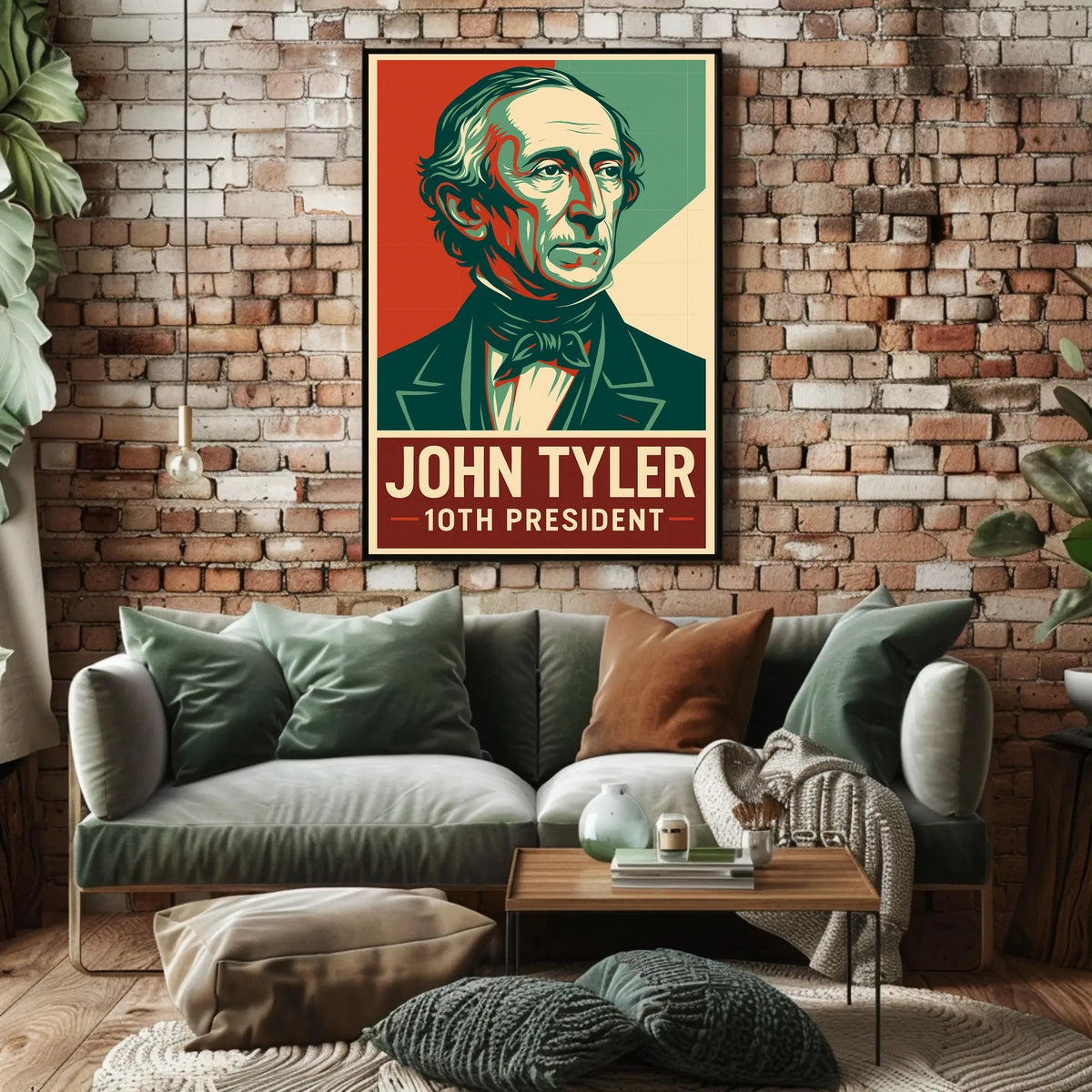 John Tyler 10th President Heritage Oil Painting Poster