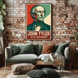 John Tyler 10th President Heritage Oil Painting Poster