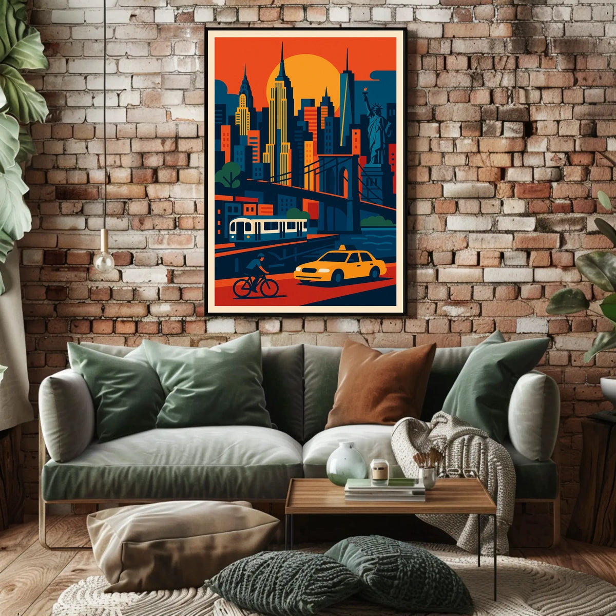 Urban Symphony Cityscape Poster Vibrant Sunset City Living