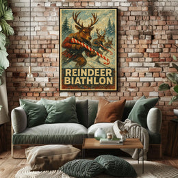 Reindeer Biathlon Poster