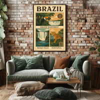 Brazil's Natural Wonders Vintage Travel Poster