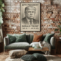 Donald Trump Enduring Leadership Engraved Portrait Poster