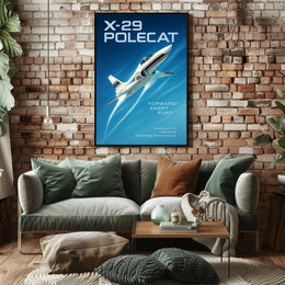 X-29 Polecat Forward-Swept Fury Poster PosterGoat
