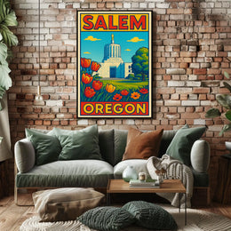 Salem, Oregon A Scenic View Poster