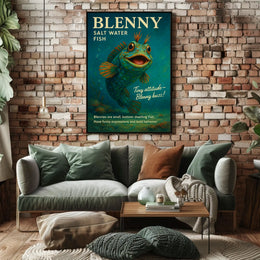 Blenny Salt Water Fish Poster