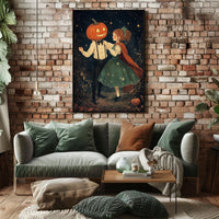 Whimsical Dancing Scene Illustration Fairy-tale Poster