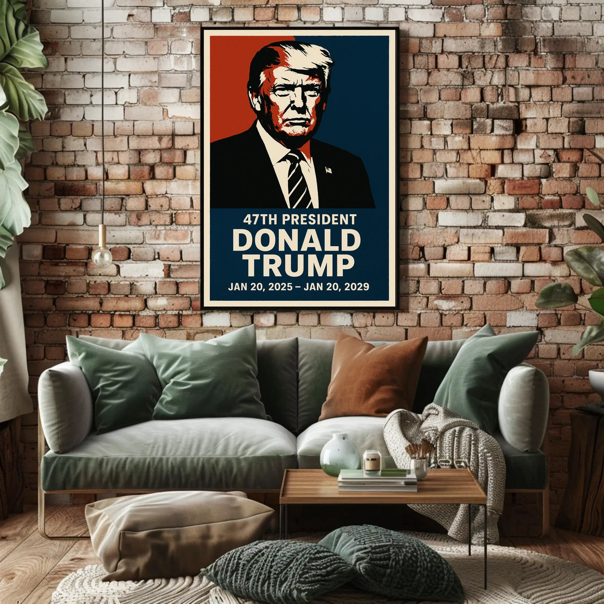Donald Trump Patriotic Resolute Visionary Cinematic Poster