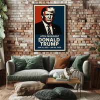 Donald Trump Patriotic Resolute Visionary Cinematic Poster