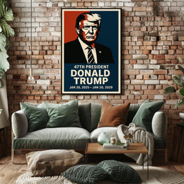 Donald Trump Patriotic Resolute Visionary Cinematic Poster