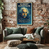 Albert Einstein Cosmic Creativity Inspirational Poster