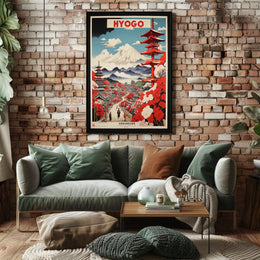 Traditional Japanese Scene Travel Poster