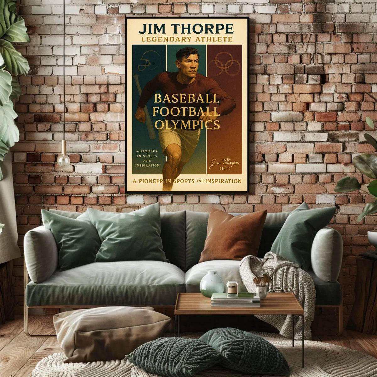 Jim Thorpe Icon of Athletic Excellence Poster