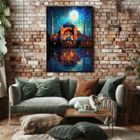Hagia Sophia Nightscape Cultural Heritage Poster