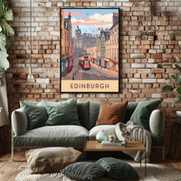 Scenic Edinburgh Tram Poster