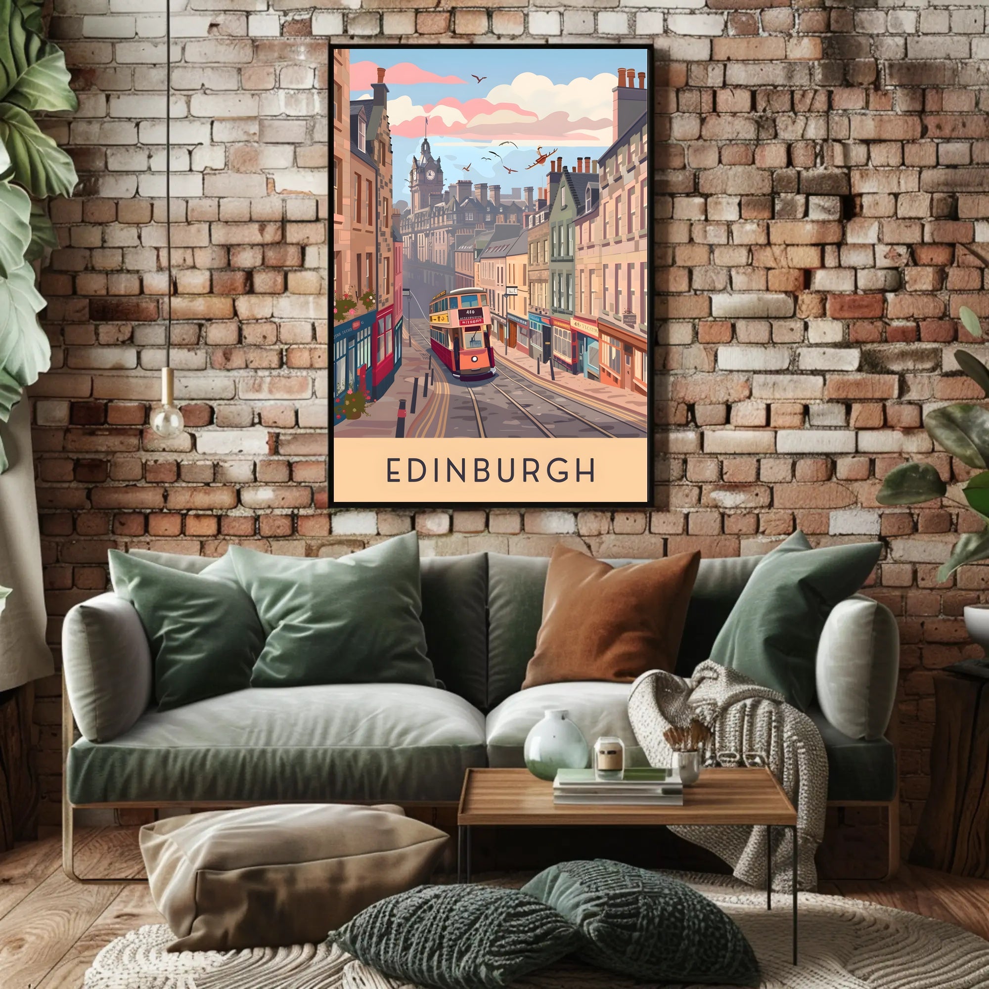 Scenic Edinburgh Tram Poster