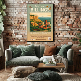 Billings Adventure Travel Poster PosterGoat