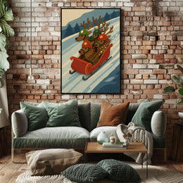 Reindeer Racing Adventure Poster