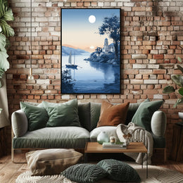 Tranquil Coastal Evening Poster PosterGoat