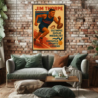 Celebrating an Olympic Legend Jim Thorpe Poster