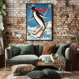 Stoos Skiing Adventure Poster PosterGoat