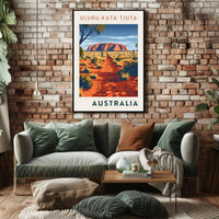 Uluru Outback Adventure Artwork National Park Poster