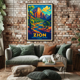 Zion National Park Utah Poster