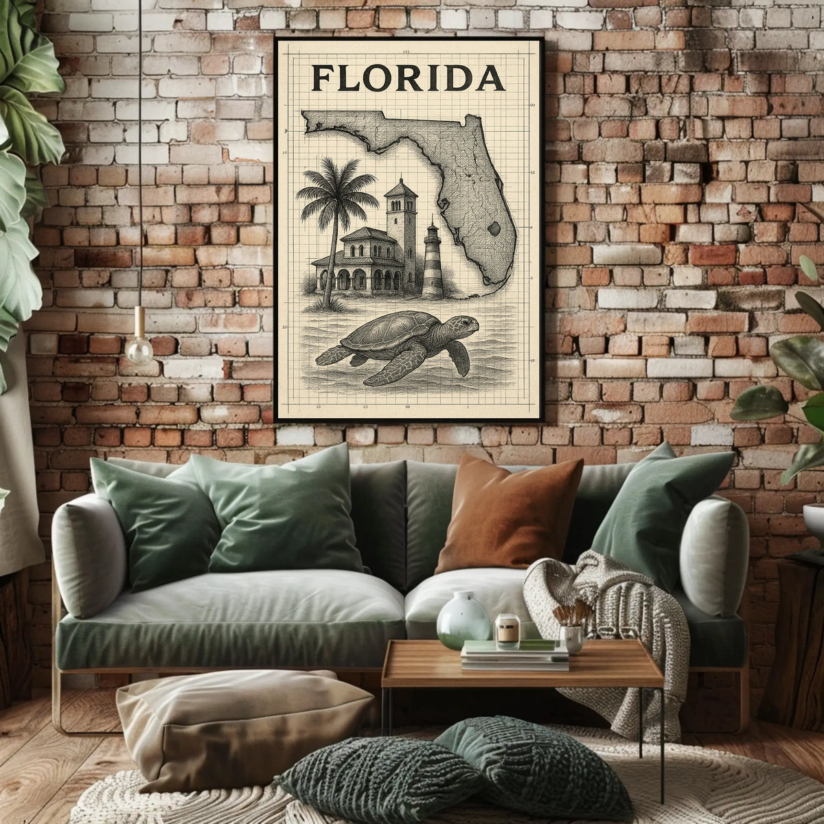 Florida Landmarks And Wildlife Poster