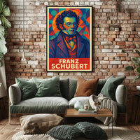 Franz Schubert Classical Music Vintage Art Poster