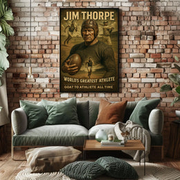 Celebrating the Worlds Greatest Athlete Jim Thorpe Poster