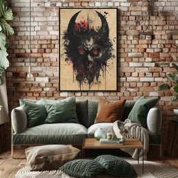 The Fiery Gaze Art Poster for Home Decor and Aesthetic Room Design PosterGoat