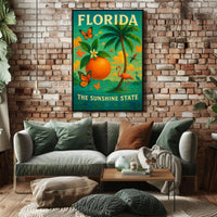 Florida Vibrant Vintage Travel Poster