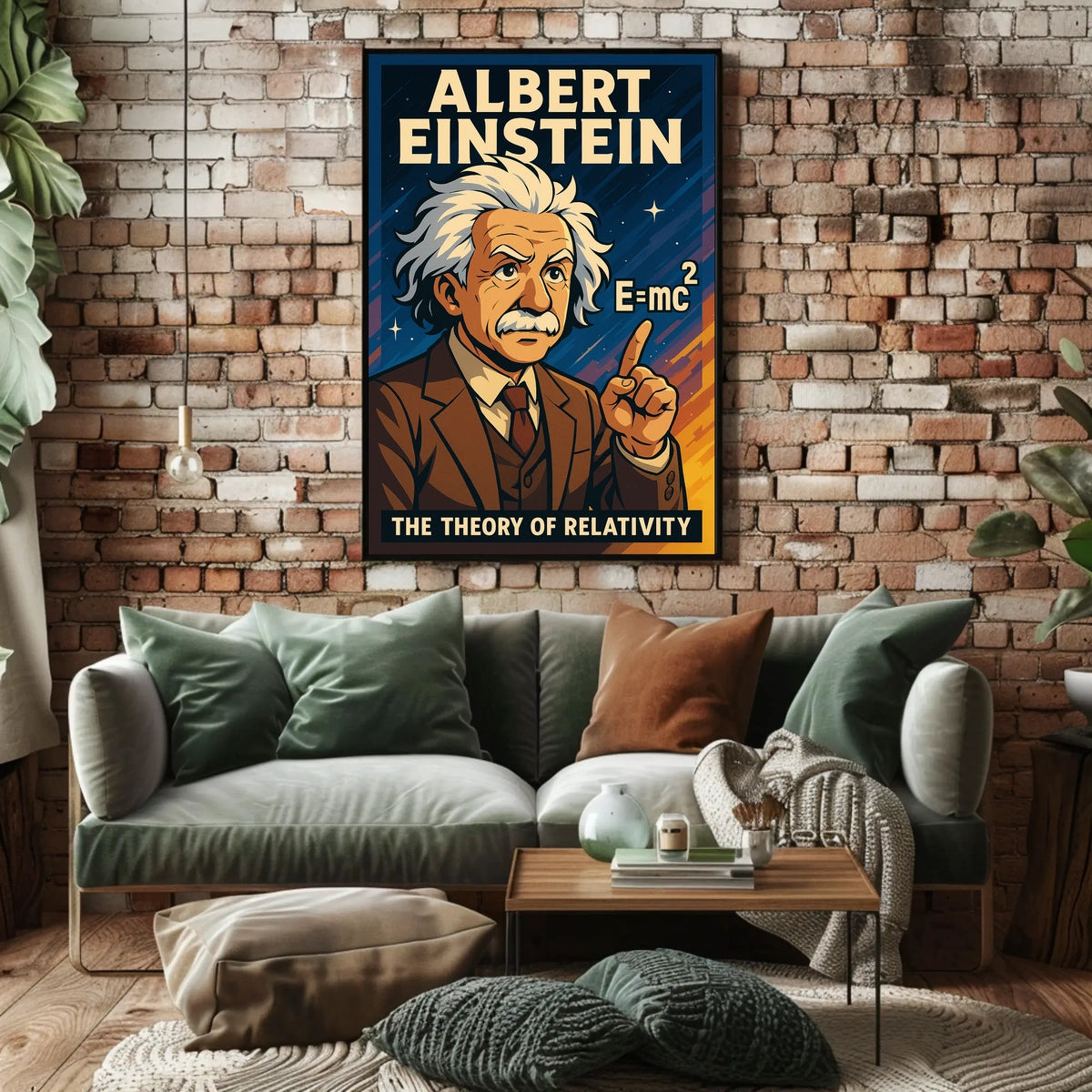 Albert Einstein Relativity Vintage Science Educator Poster